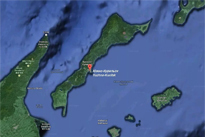 Карта острова Кунашир